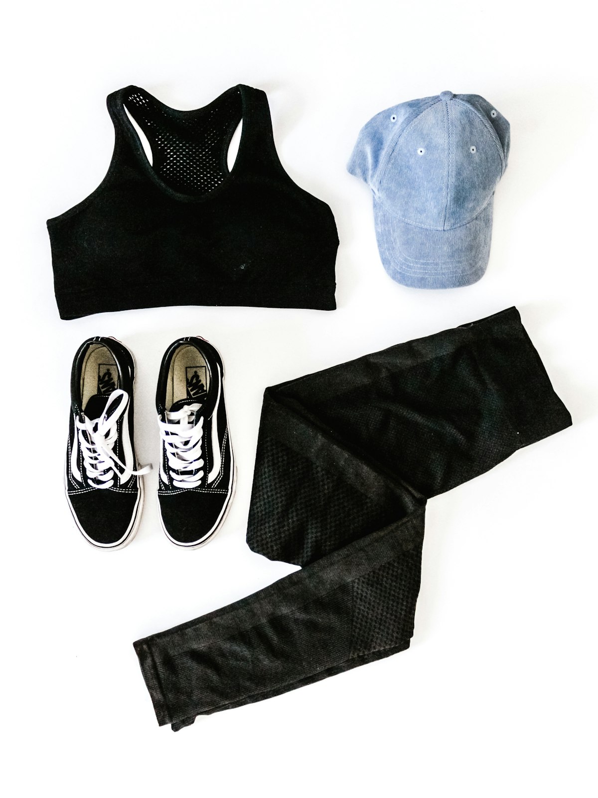 Flat lay of activewear ready to resell
